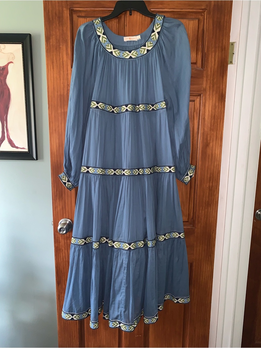 Tory Burch Shadow Blue Ballon Dress